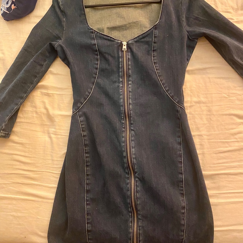 Long sleeve denim guess dress